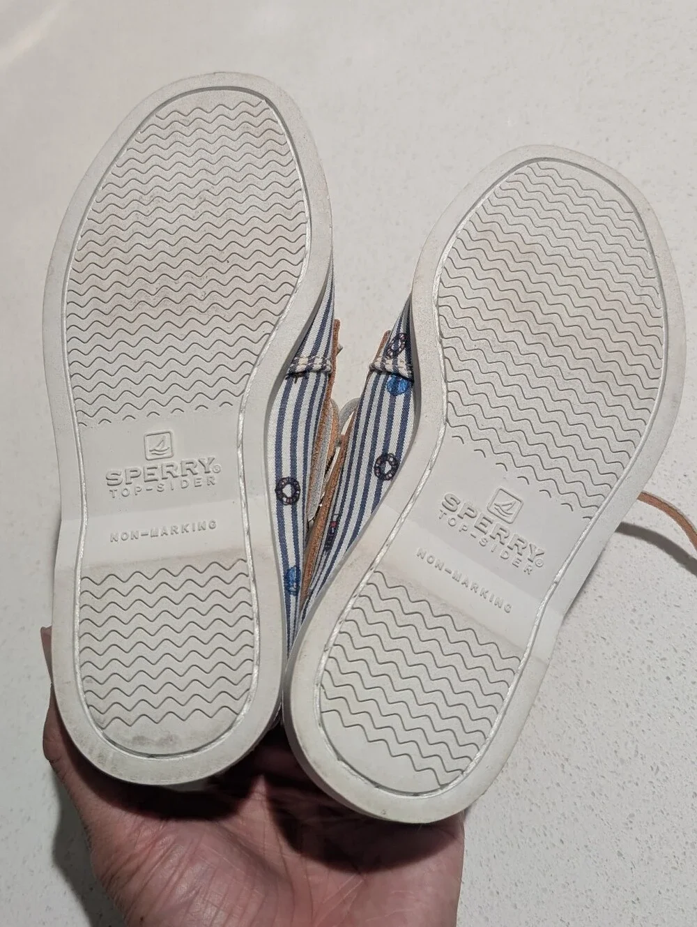 Kids' 2-Eye Nautical Print Boat Shoe Sperry X Nordstrom